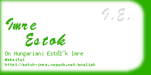 imre estok business card